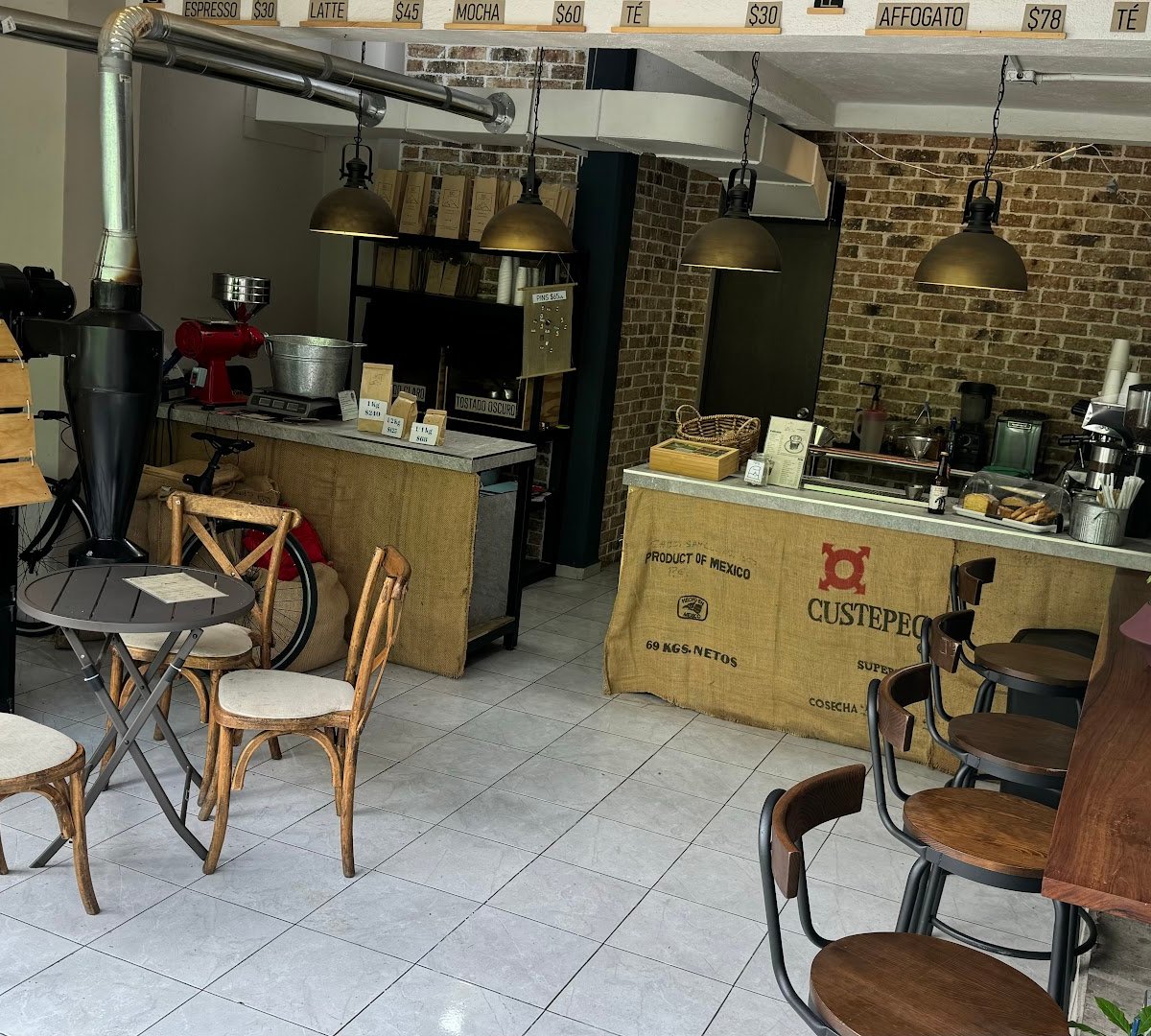Interior of Sonoma café, specialty coffee shop in Mexico City