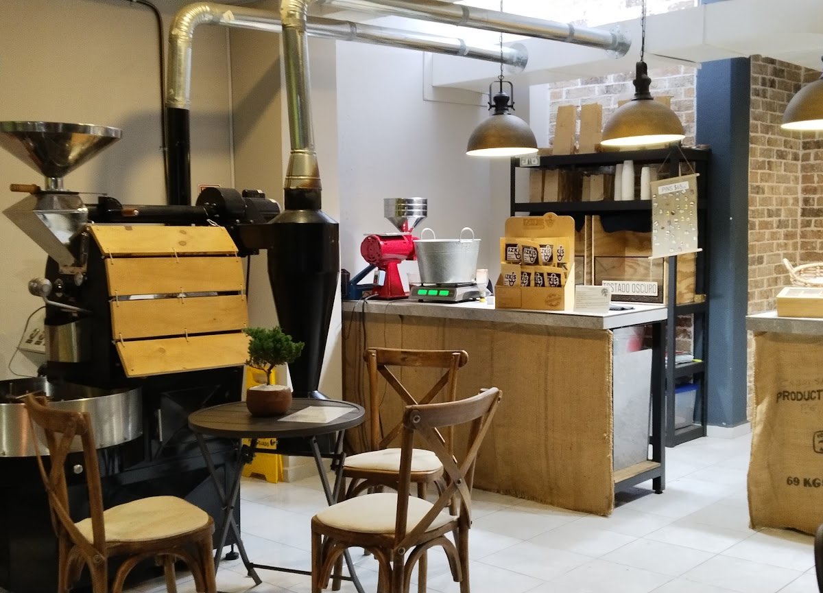 Interior of Sonoma café, specialty coffee shop in Mexico City