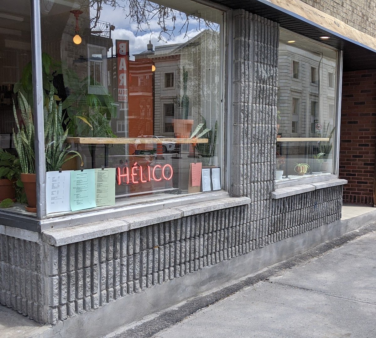 Storefront of Helico, specialty coffee shop in Montreal