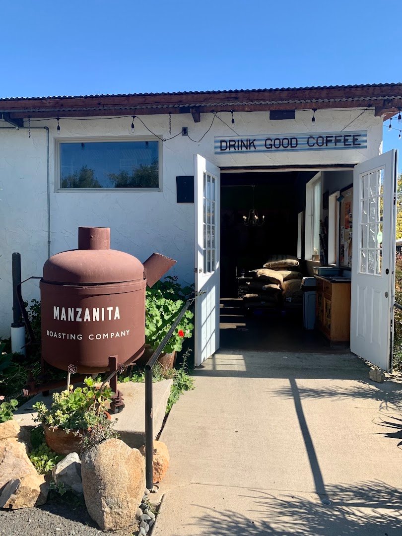 Storefront of Manzanita Roasting Company and Coffee House, specialty coffee shop in San Diego
