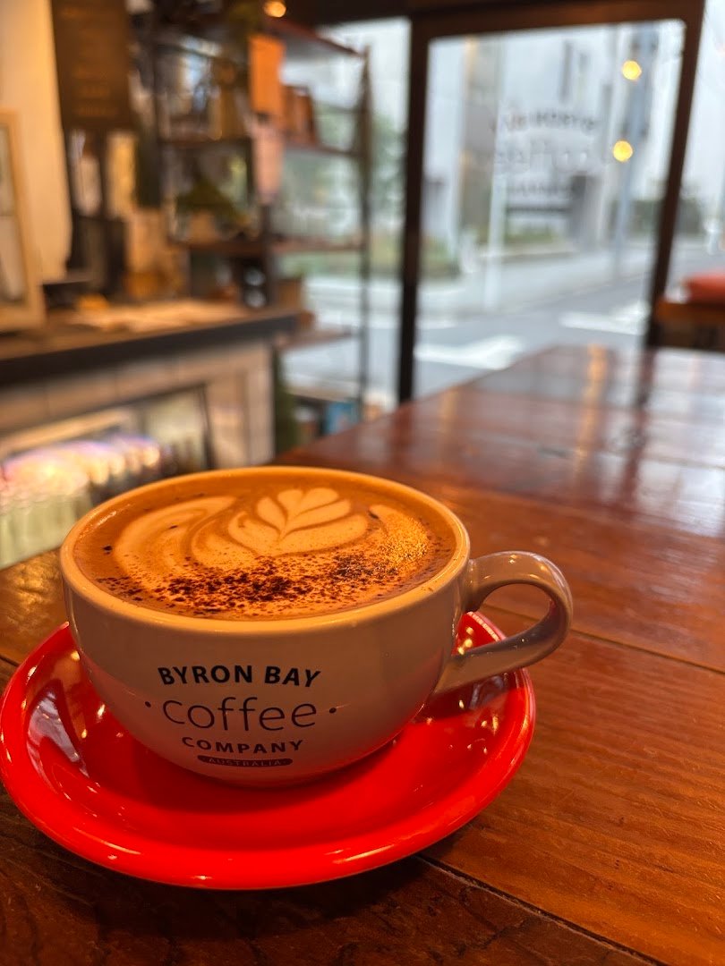 Coffee at Byron Bay Coffee Company, specialty coffee shop in Tokyo