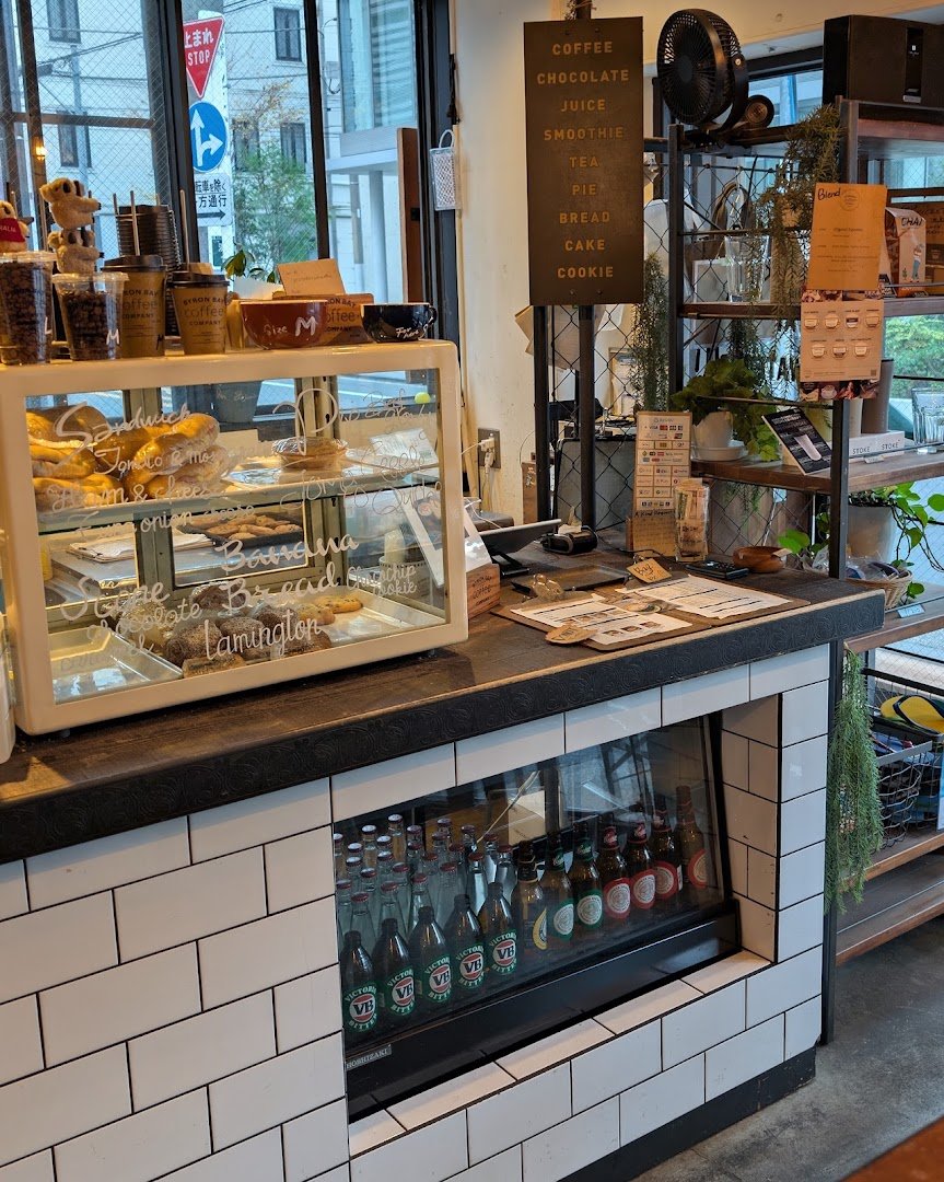 Interior of Byron Bay Coffee Company, specialty coffee shop in Tokyo