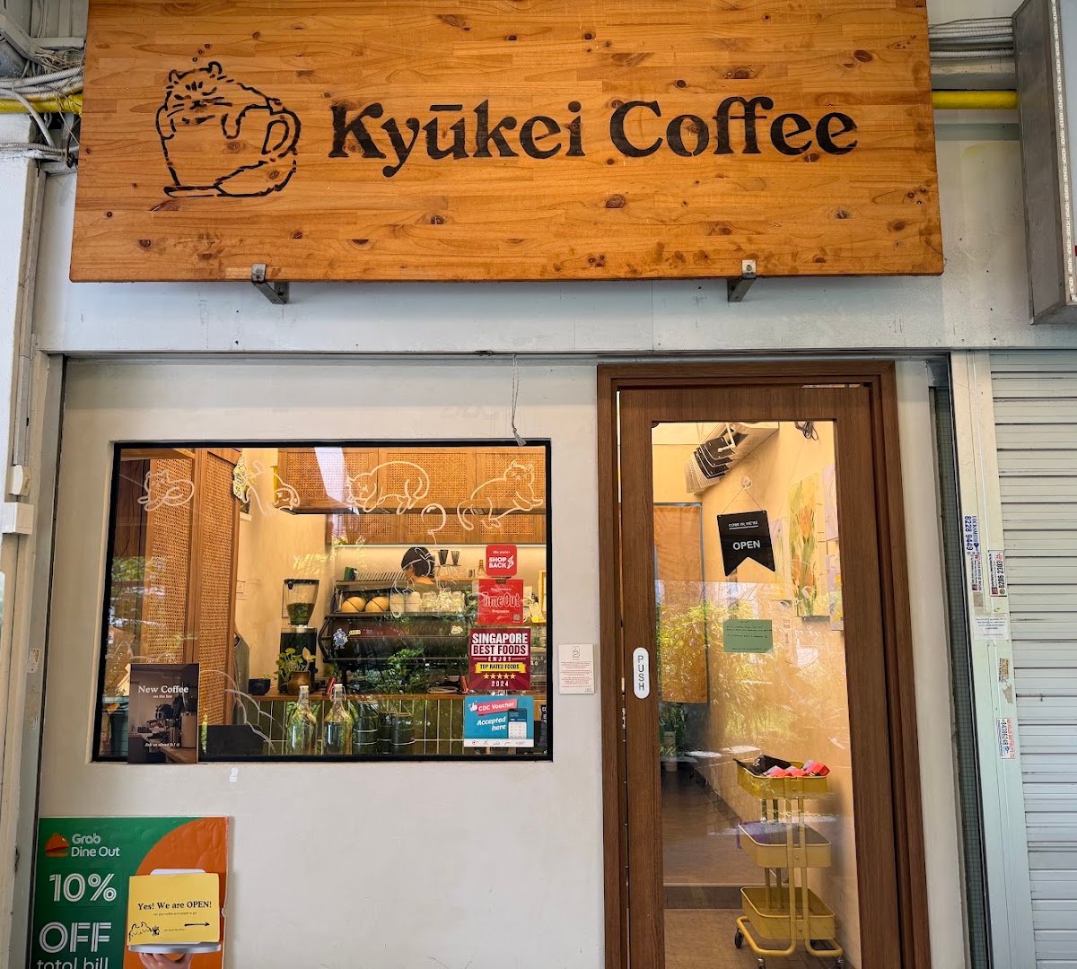 Storefront of Kyuukei Coffee | Alexandra, specialty coffee shop in Singapore