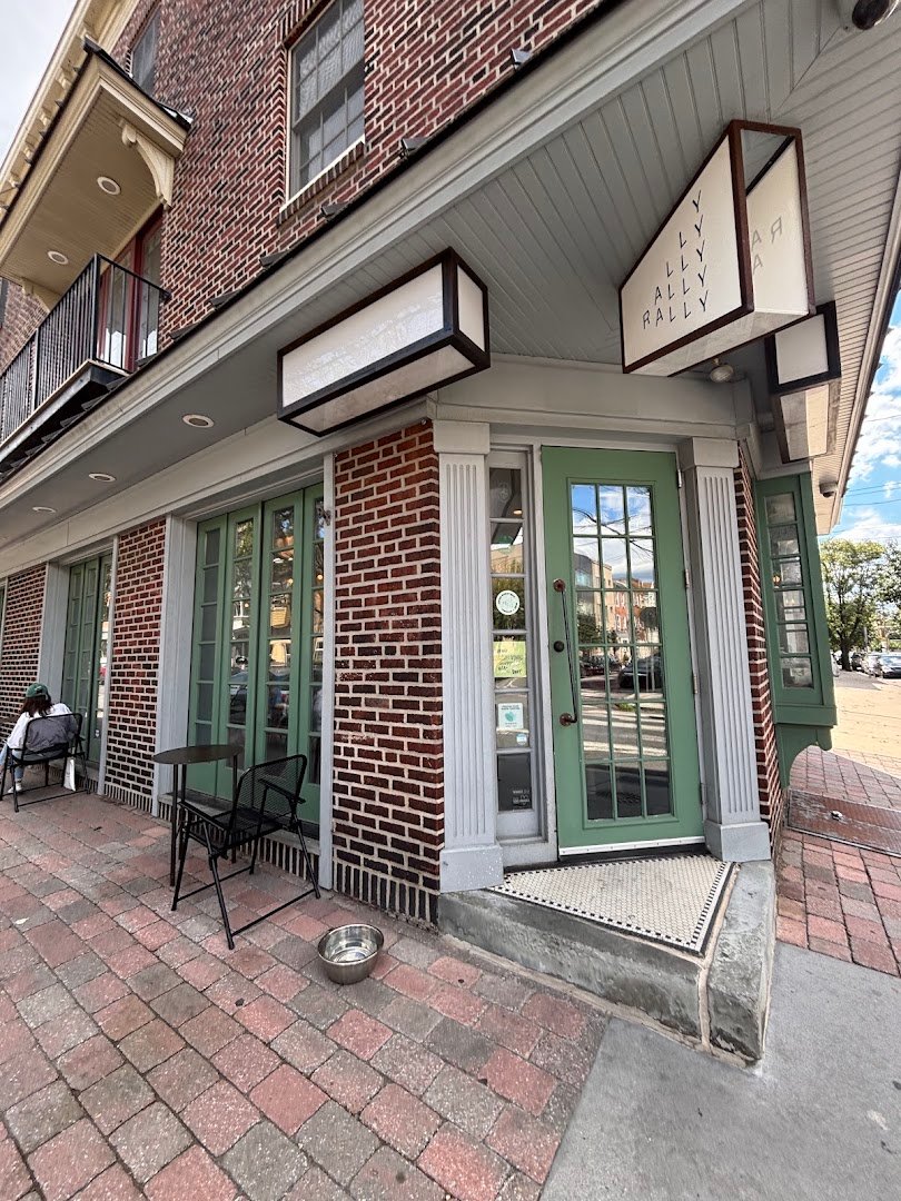 Storefront of Rally Coffee, specialty coffee shop in Philadelphia