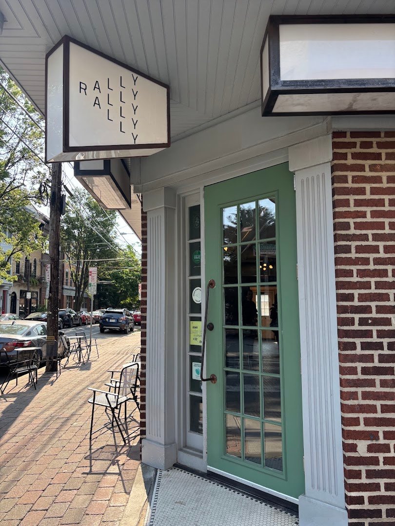 Storefront of Rally Coffee, specialty coffee shop in Philadelphia