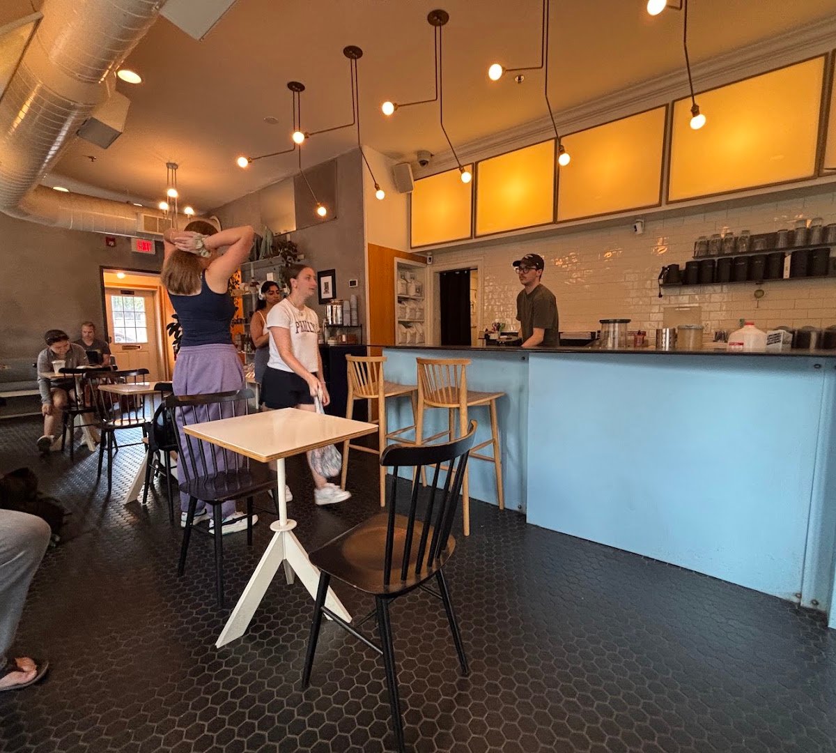 Interior of Rally Coffee, specialty coffee shop in Philadelphia