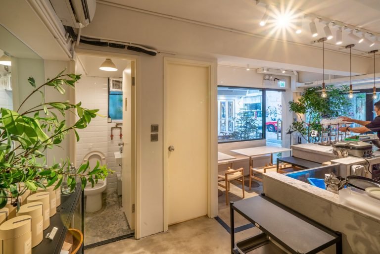 Interior of MUSE, specialty coffee shop in Hong Kong