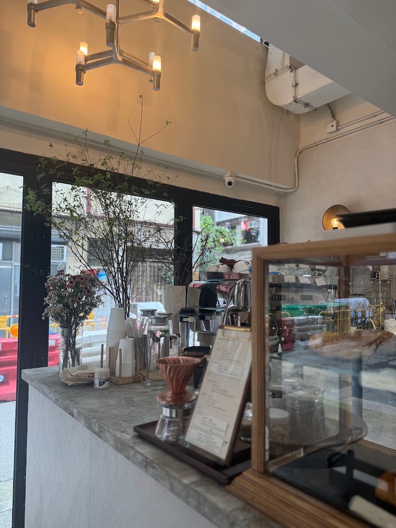 Interior of MUSE, specialty coffee shop in Hong Kong