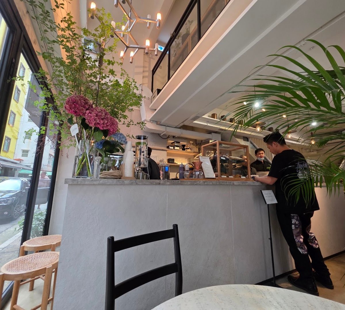 Interior of MUSE, specialty coffee shop in Hong Kong
