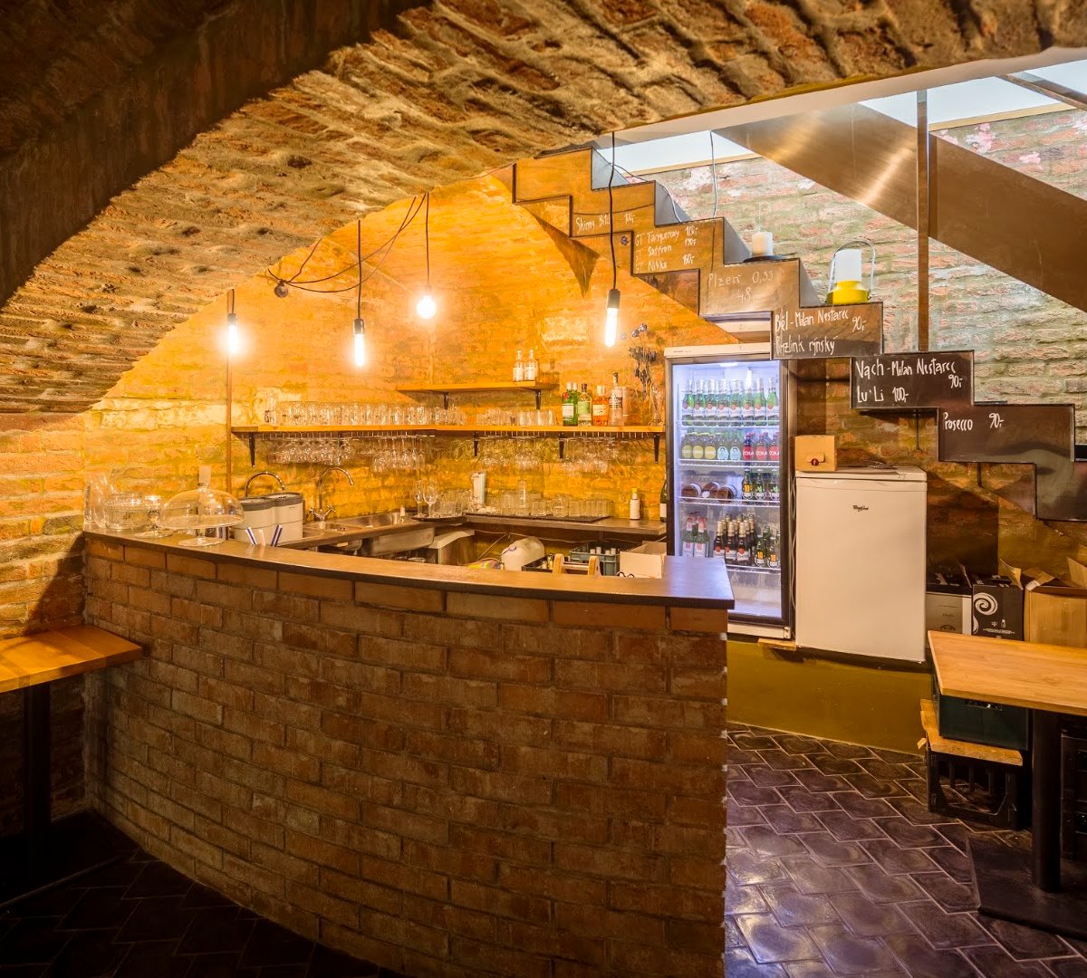 Interior of SLOW Café, specialty coffee shop in Prague