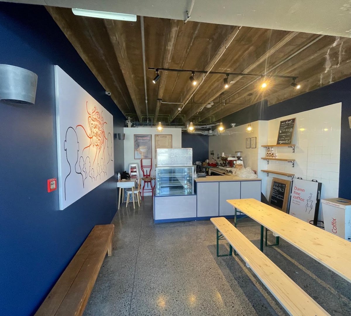 Interior of Coffix, specialty coffee shop in Auckland