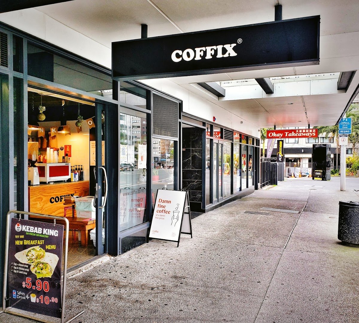 Storefront of Coffix, specialty coffee shop in Auckland