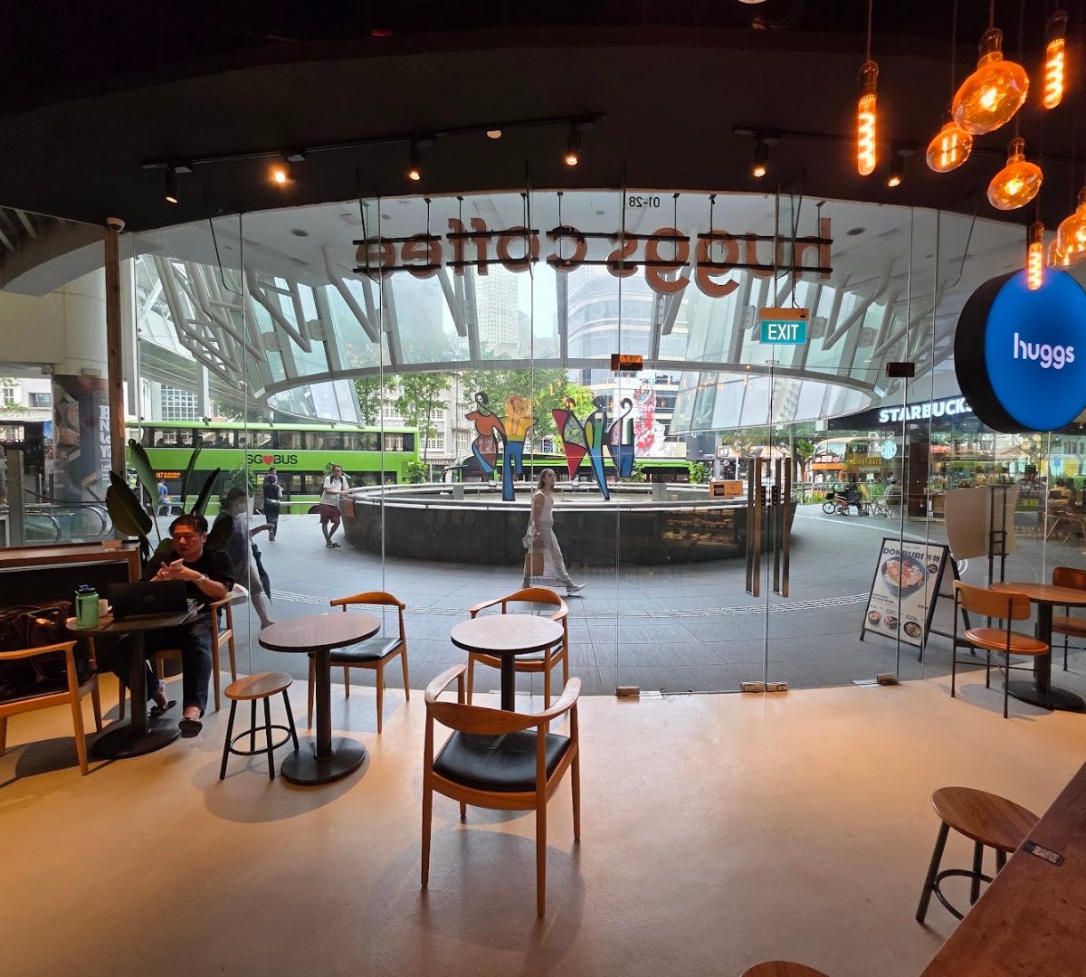 Interior of Huggs Coffee, specialty coffee shop in Singapore