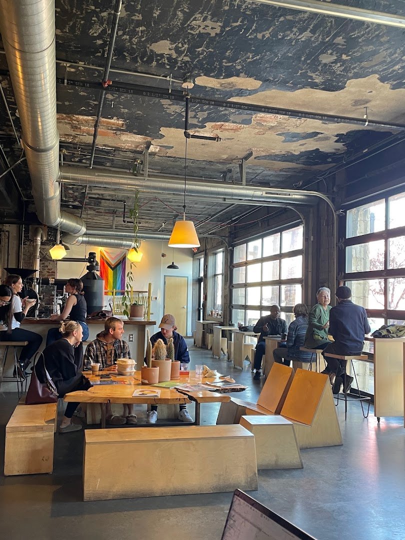 Interior of KLVN Coffee Lab, specialty coffee shop in Pittsburgh