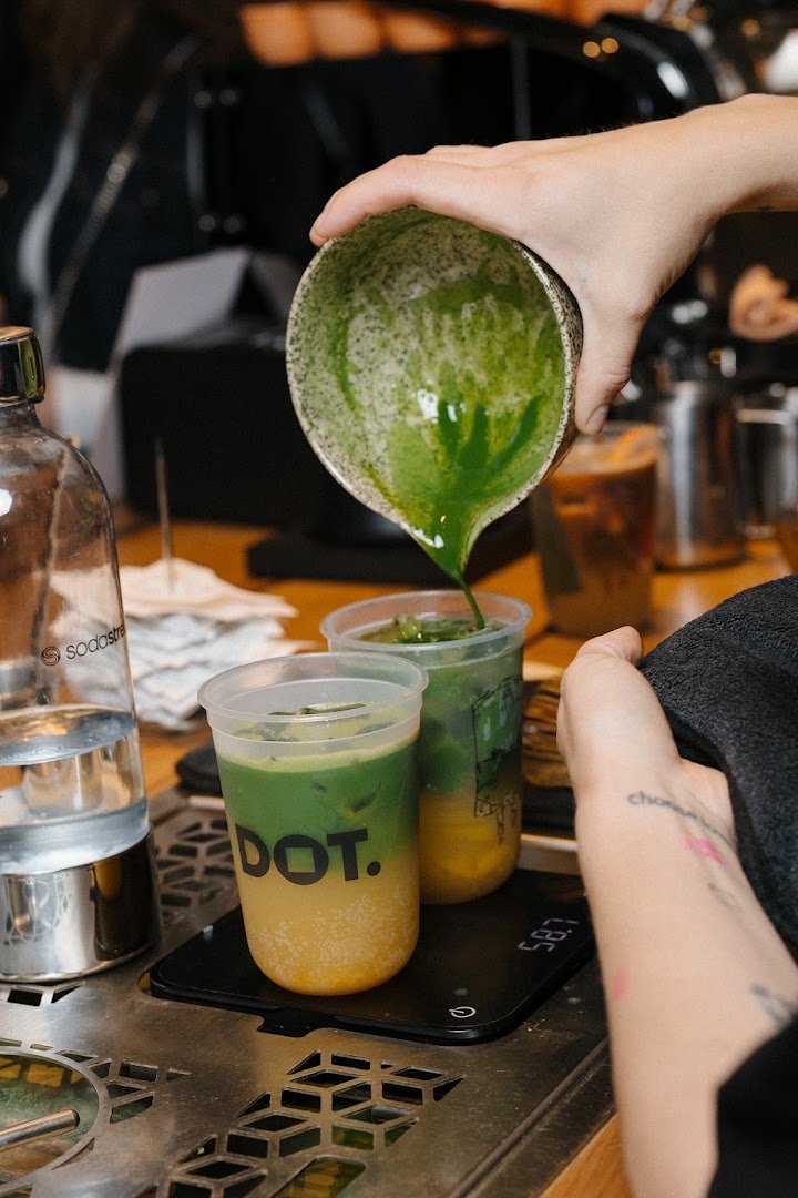 Coffee at DOT. COFFEE & MATCHA BAR, specialty coffee shop in Warsaw