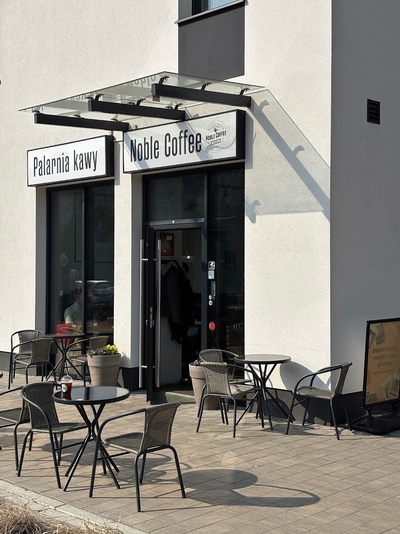 Storefront of Noble Coffee Bielany, specialty coffee shop in Warsaw