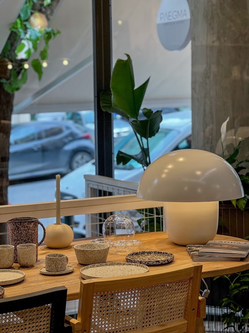 Interior of Plegma Coffee & Living, specialty coffee shop in Athens