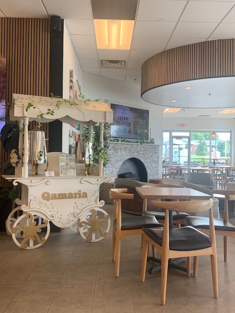 Interior of Qamaria | Yemeni Coffee Co., specialty coffee shop in Milwaukee