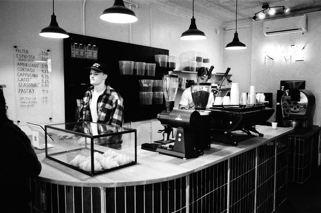 Interior of Paix Coffee, specialty coffee shop in Richmond