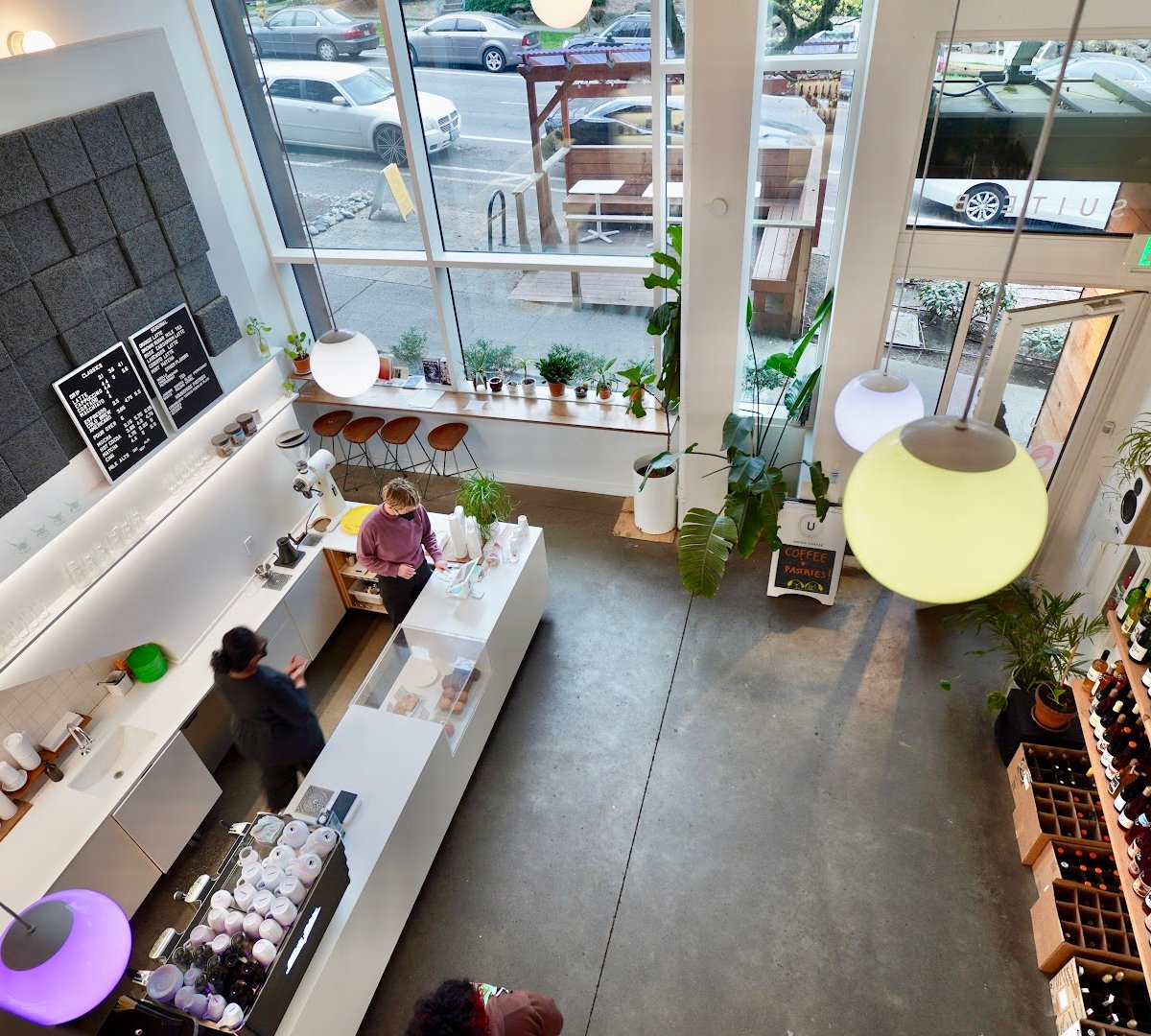 Interior of Push Pull, specialty coffee shop in Seattle