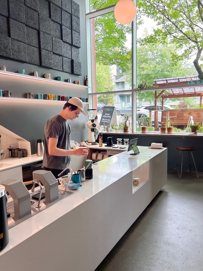 Interior of Push Pull, specialty coffee shop in Seattle