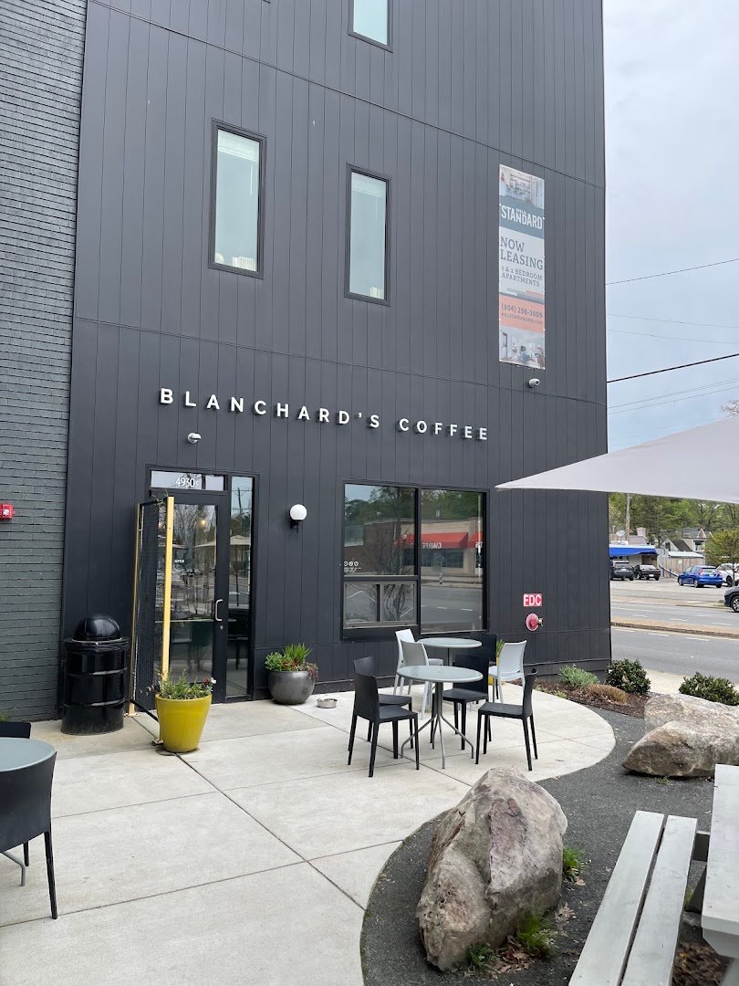 Storefront of Blanchard's Coffee Company, specialty coffee shop in Richmond