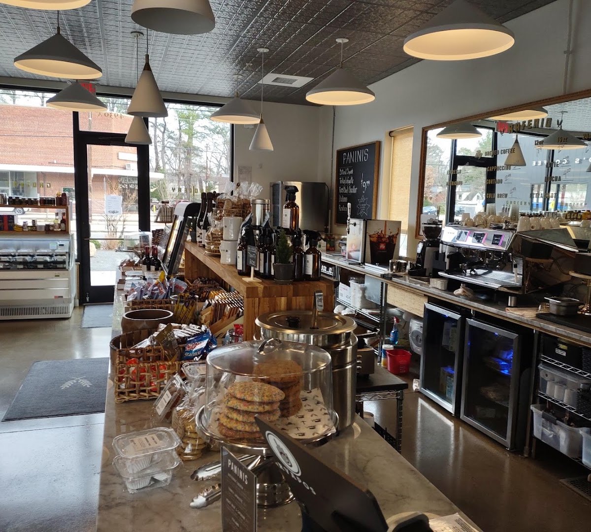 Interior of Blanchard's Coffee Company, specialty coffee shop in Richmond