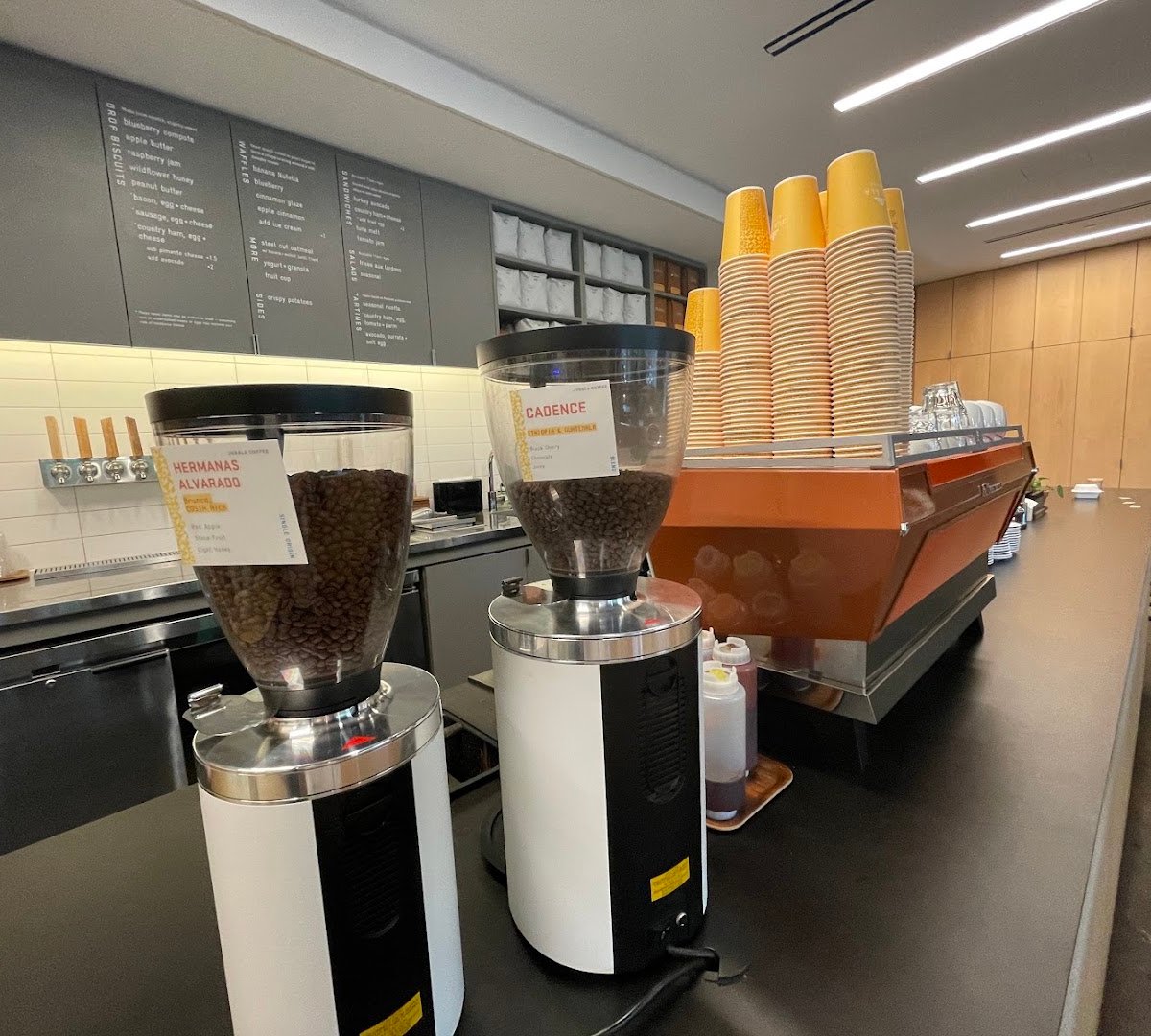 Interior of Jubala Coffee, specialty coffee shop in Raleigh-Durham