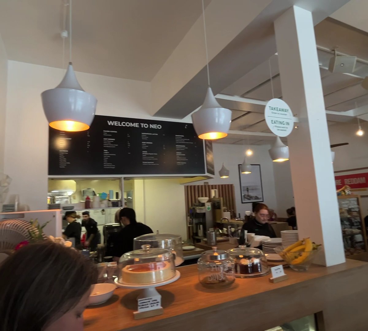 Interior of Neo Cafe & Eatery, specialty coffee shop in Wellington