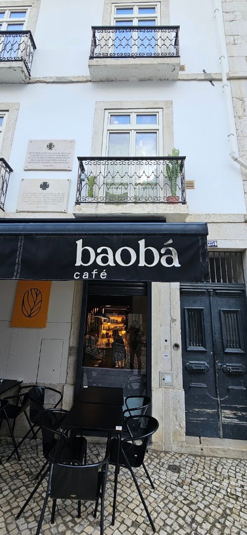 Storefront of Baobá Café Bica, specialty coffee shop in Lisbon