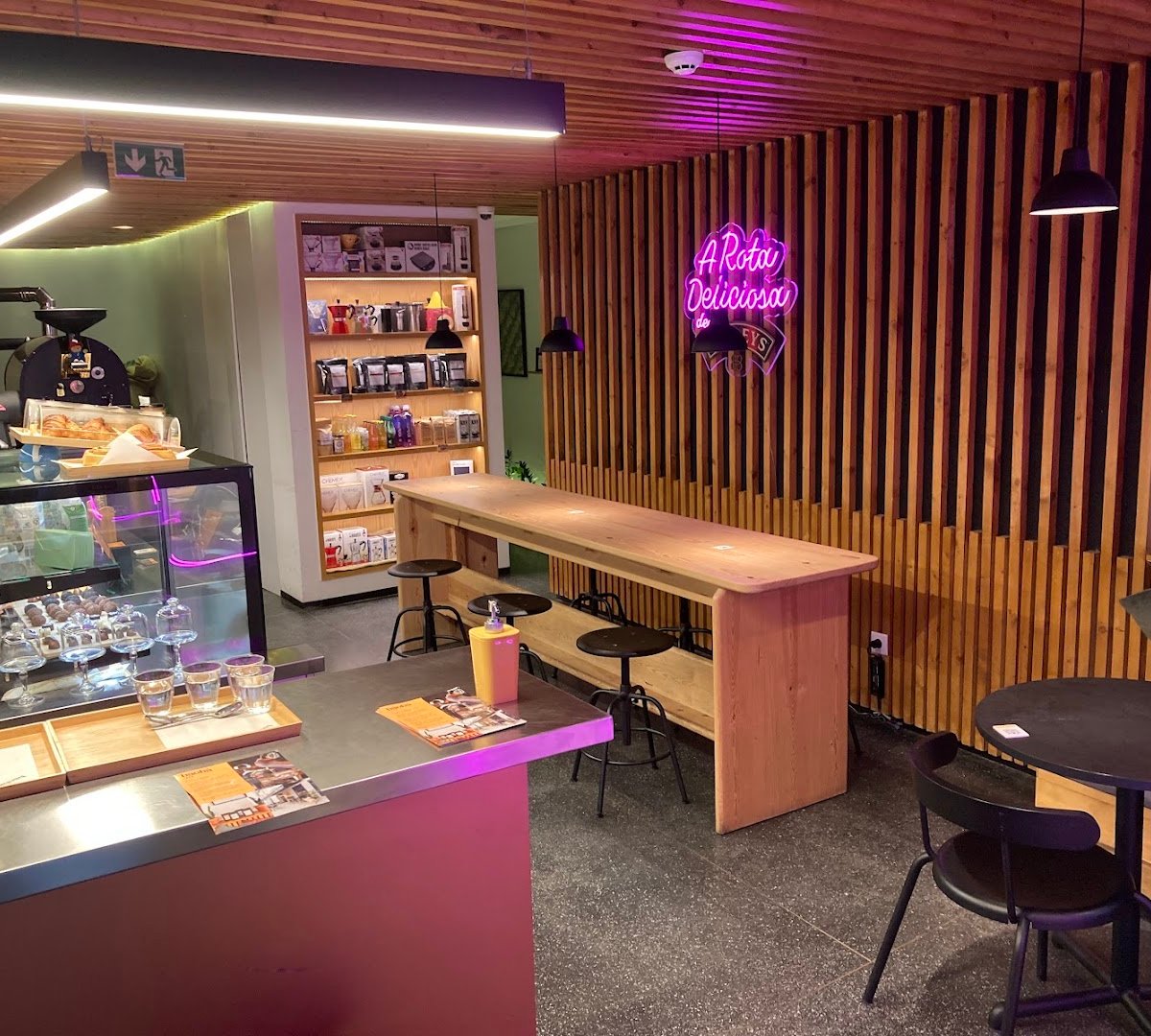 Interior of Baobá Café Bica, specialty coffee shop in Lisbon