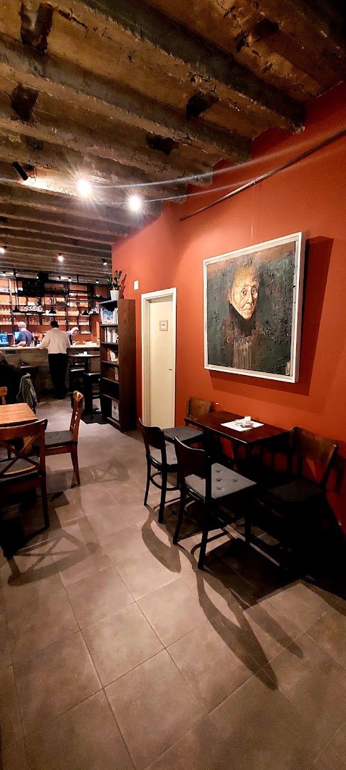 Interior of Ordinacija Art Cafe, specialty coffee shop in Novi Sad