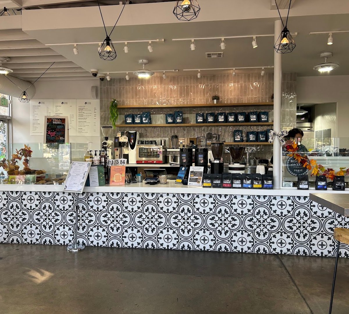 Interior of Chocolate Fish Coffee Roasters, specialty coffee shop in Sacramento