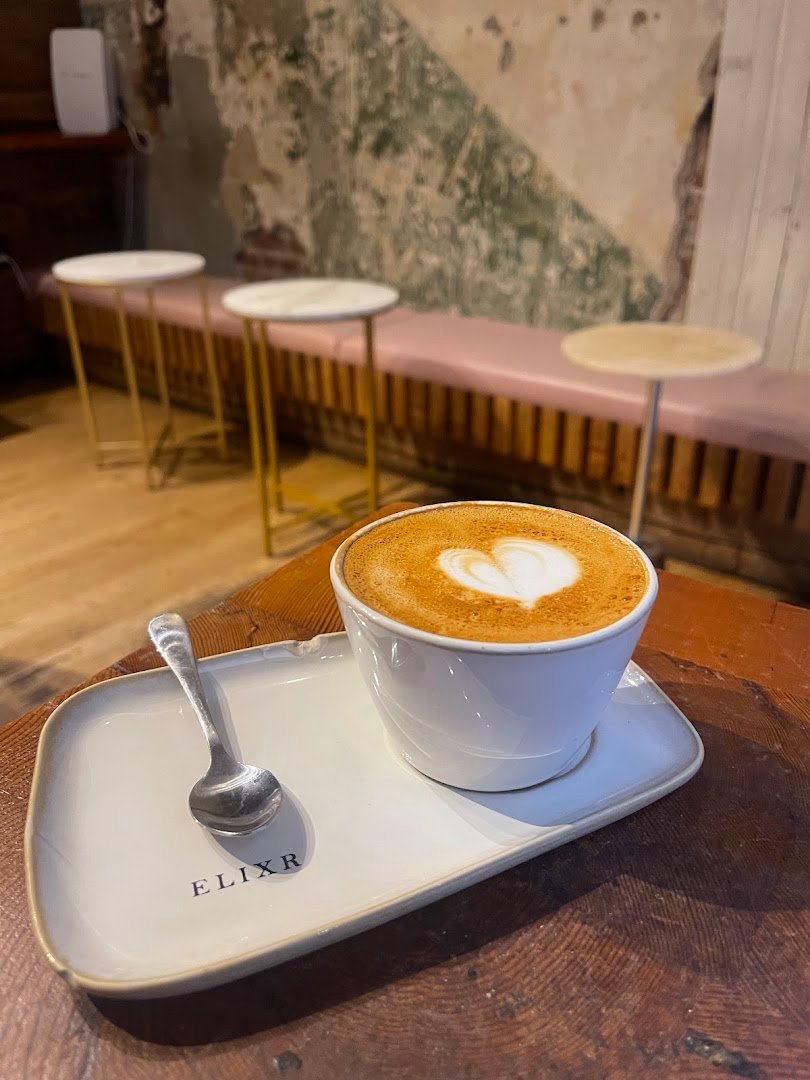 Coffee at Elixr Coffee Roasters, specialty coffee shop in Philadelphia