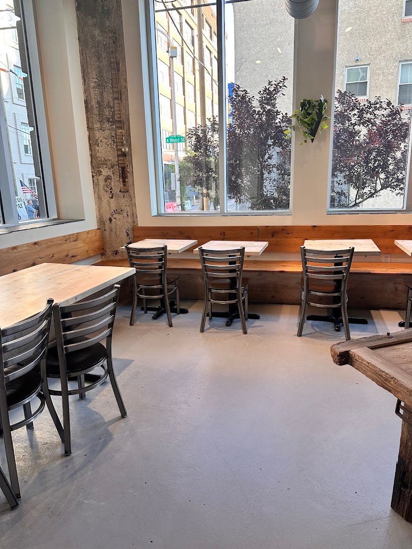 Interior of Elixr Coffee Roasters, specialty coffee shop in Philadelphia