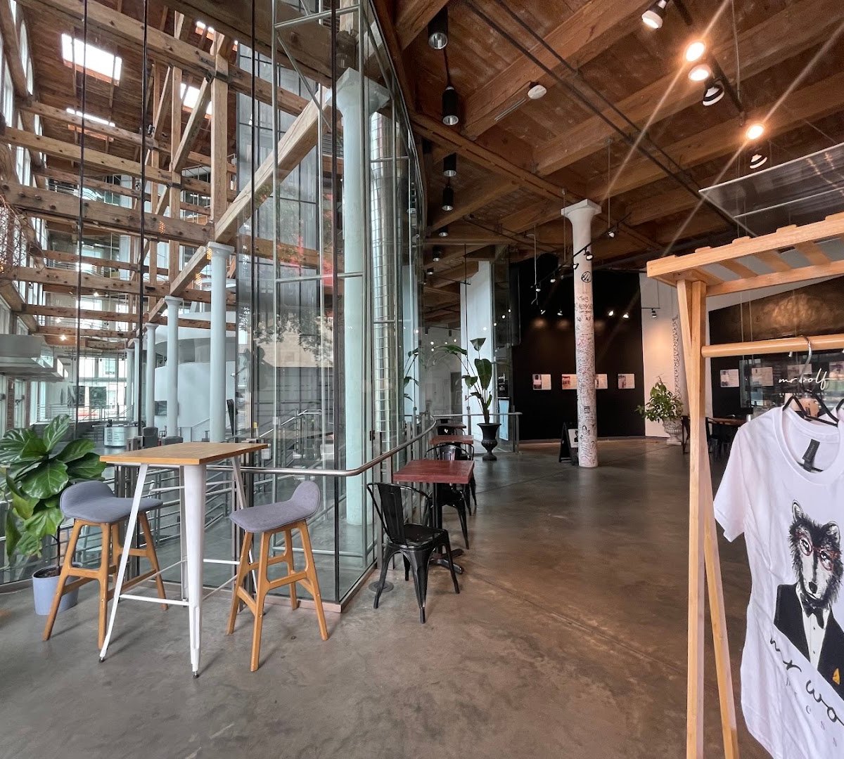 Interior of Mr Wolf Espresso, specialty coffee shop in New Orleans