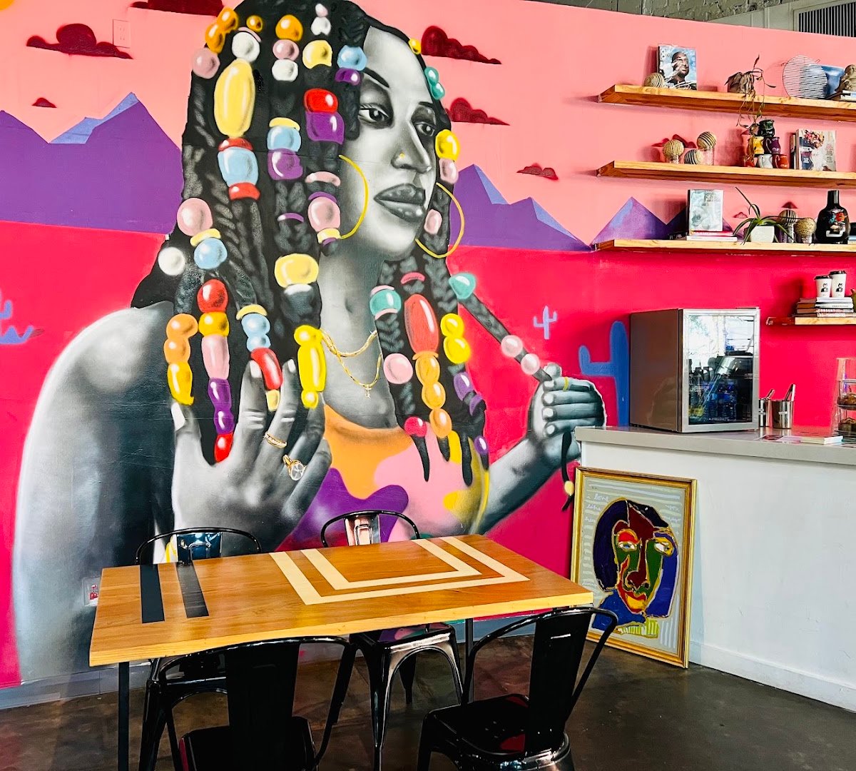 Interior of Mr Wolf Espresso, specialty coffee shop in New Orleans