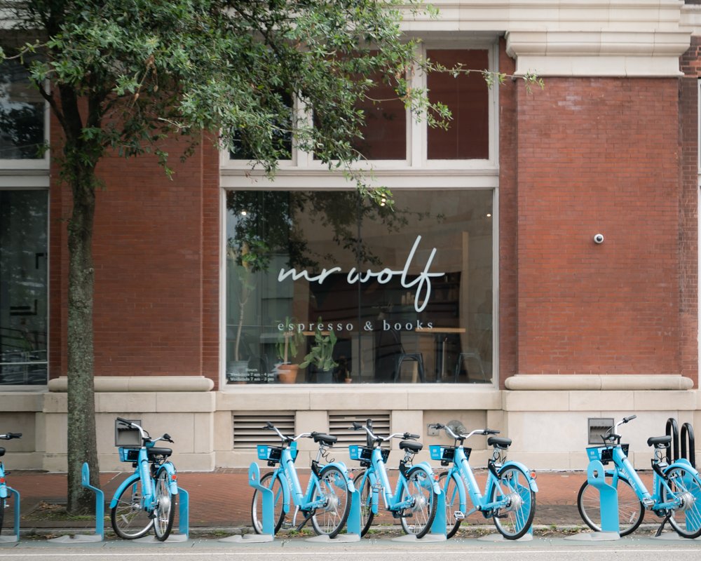 Storefront of Mr Wolf Espresso, specialty coffee shop in New Orleans