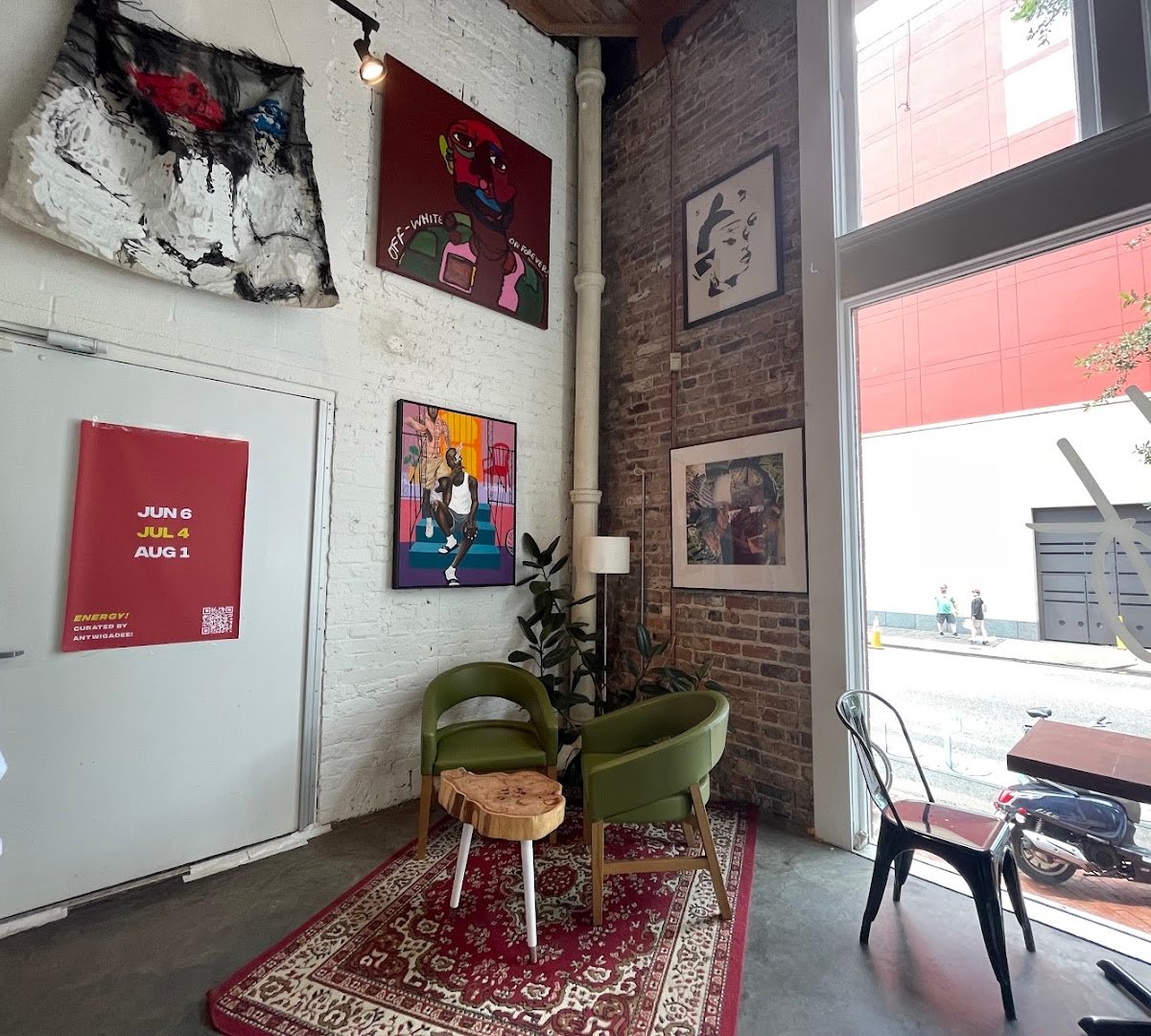 Interior of Mr Wolf Espresso, specialty coffee shop in New Orleans