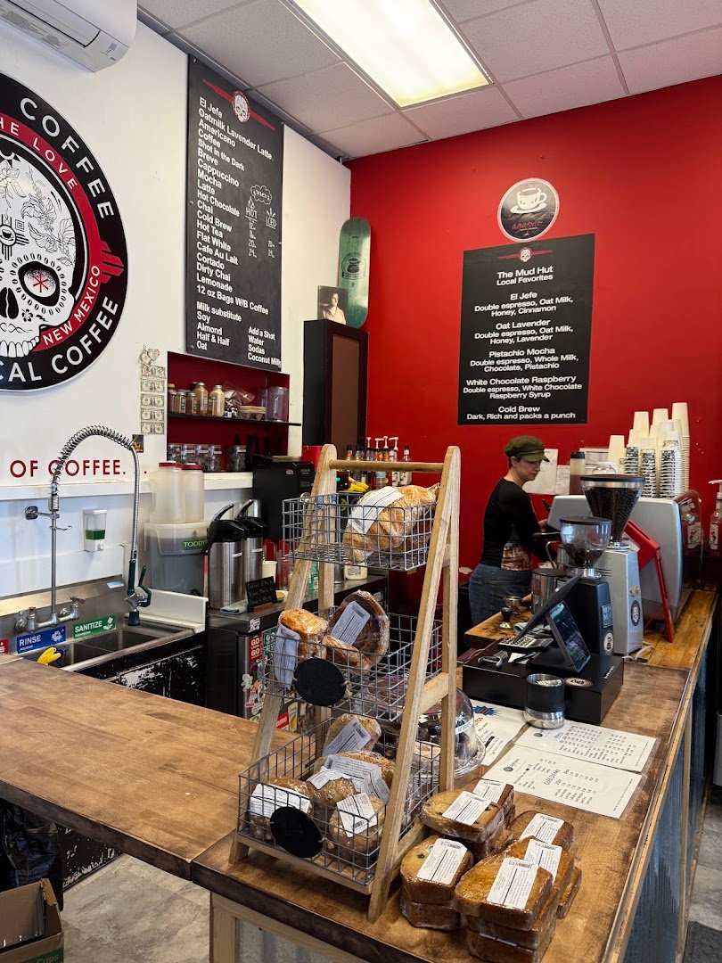 Interior of The Mud Hut by Agapao Coffee, specialty coffee shop in Santa Fe