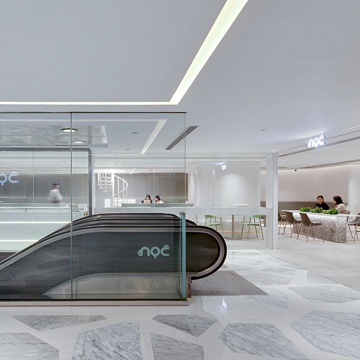 Interior of noc, specialty coffee shop in Hong Kong