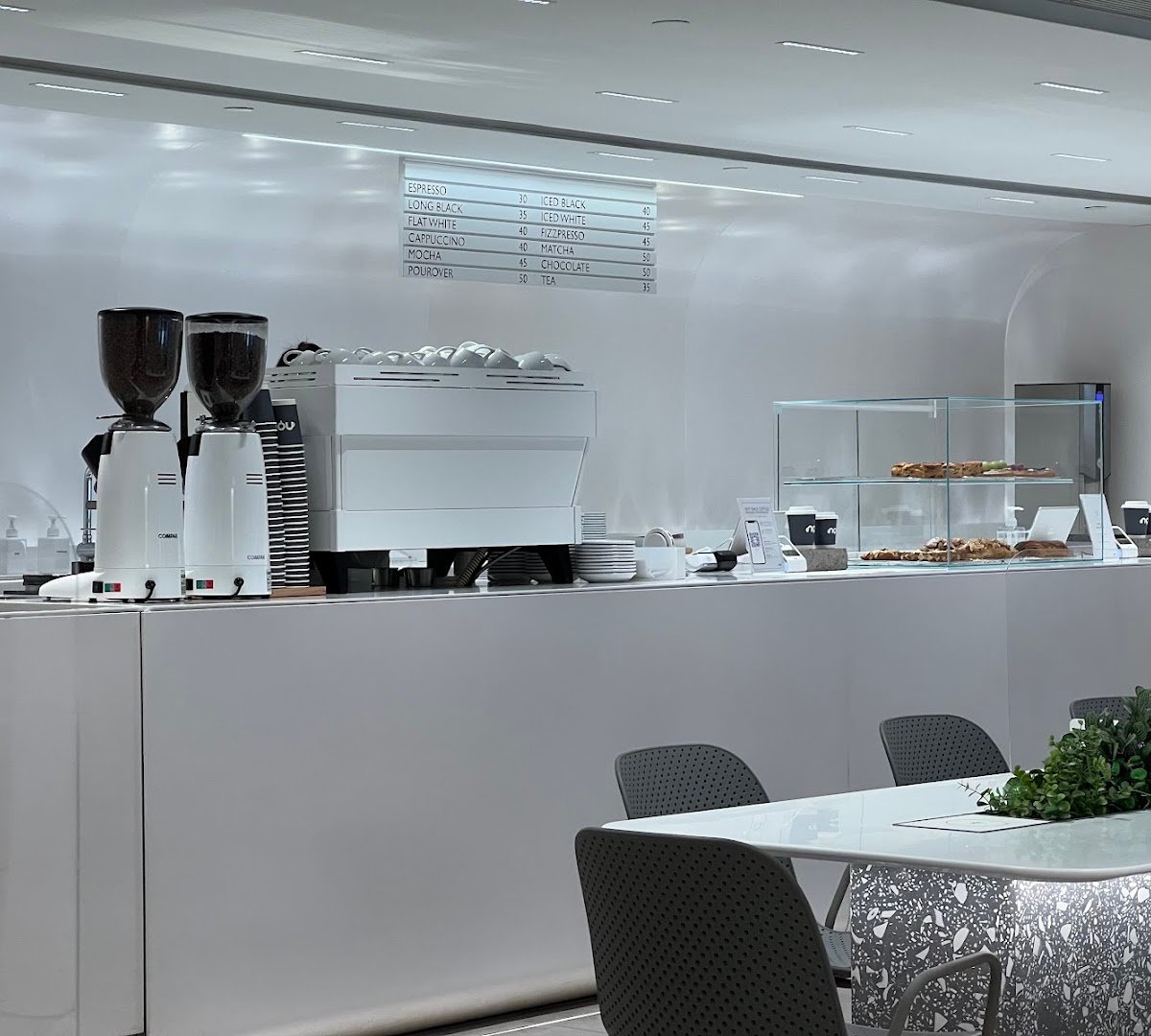 Interior of noc, specialty coffee shop in Hong Kong