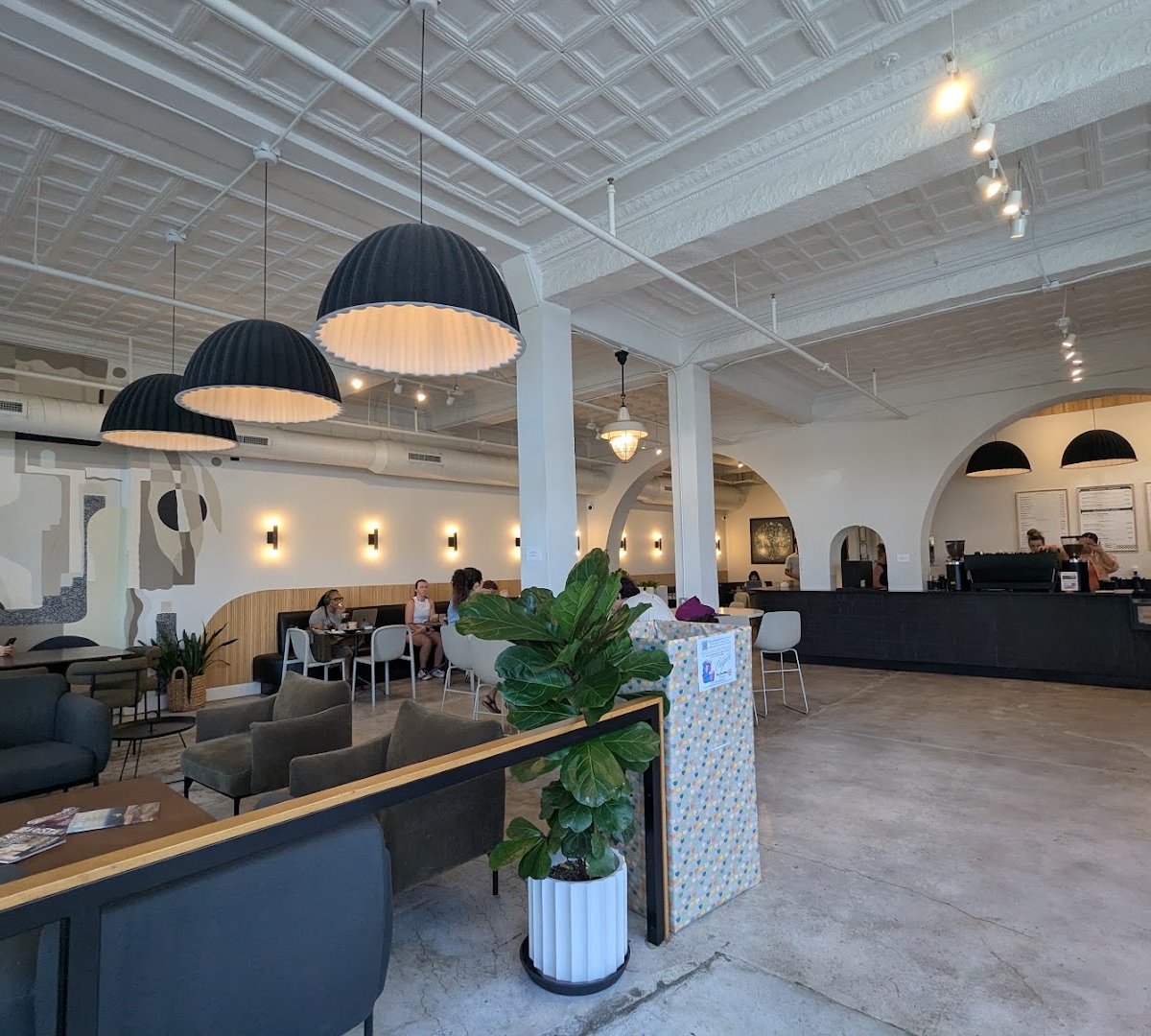 Interior of Origin Coffee Bar, specialty coffee shop in Savannah