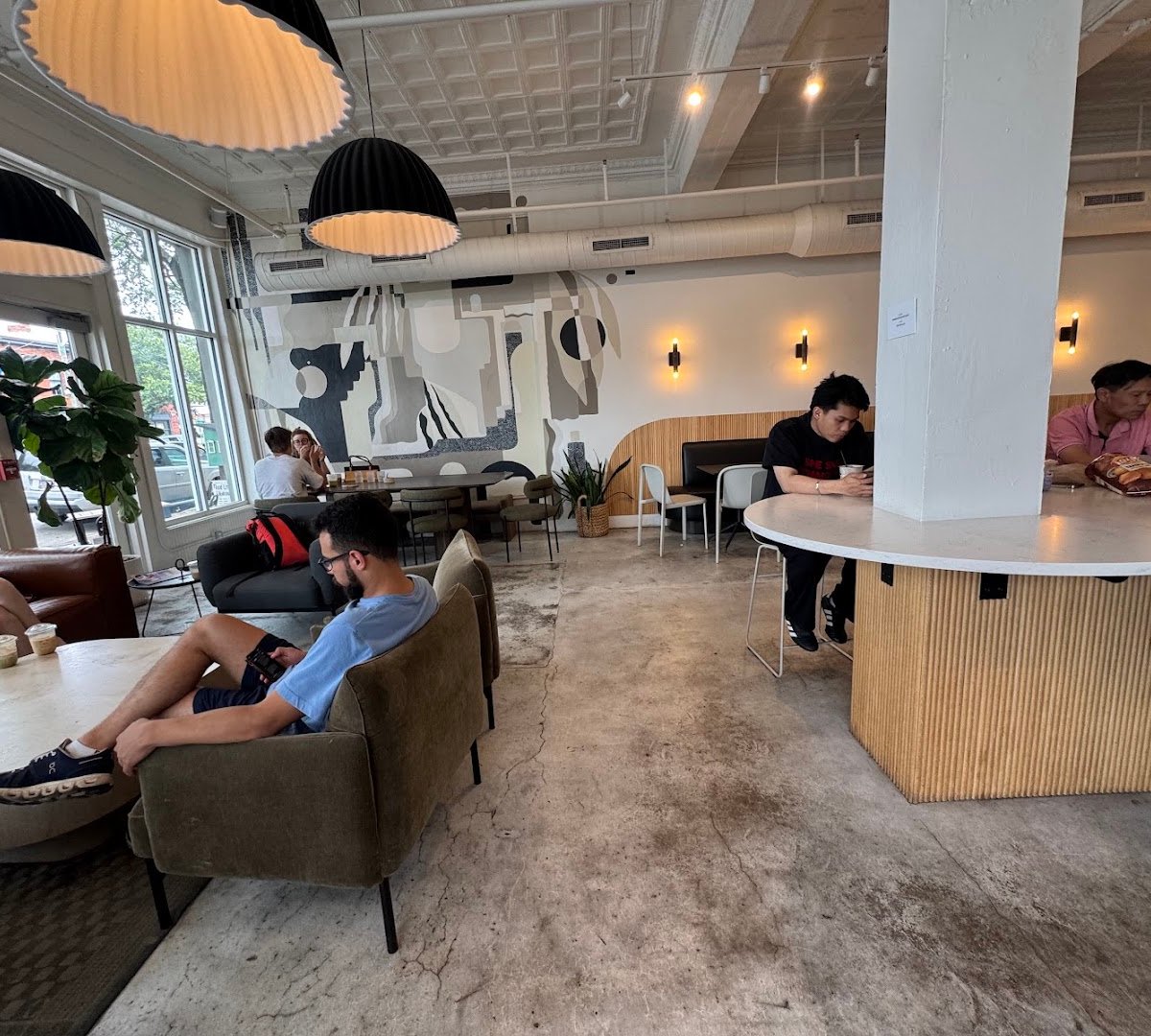 Interior of Origin Coffee Bar, specialty coffee shop in Savannah