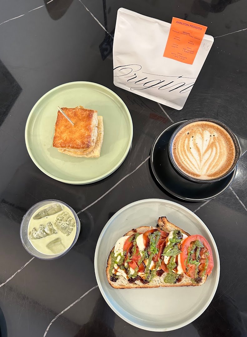 Coffee at Origin Coffee Bar, specialty coffee shop in Savannah