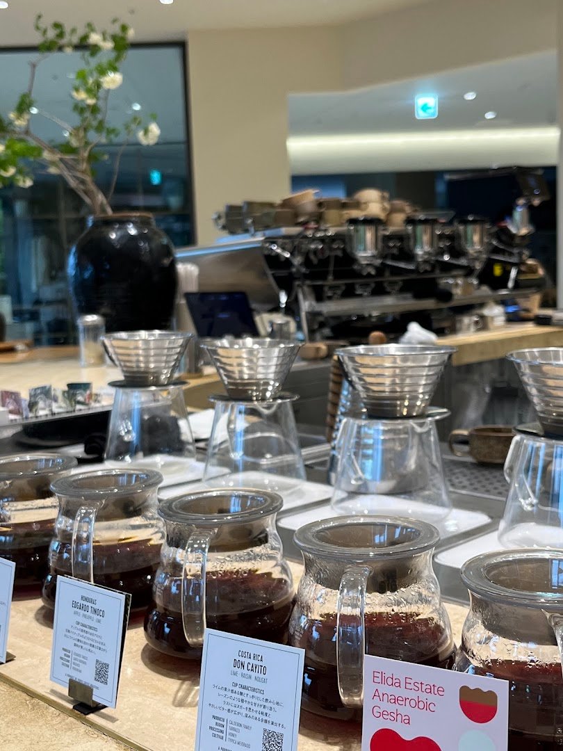 Interior of VERVE COFFEE ROASTERS, specialty coffee shop in Tokyo