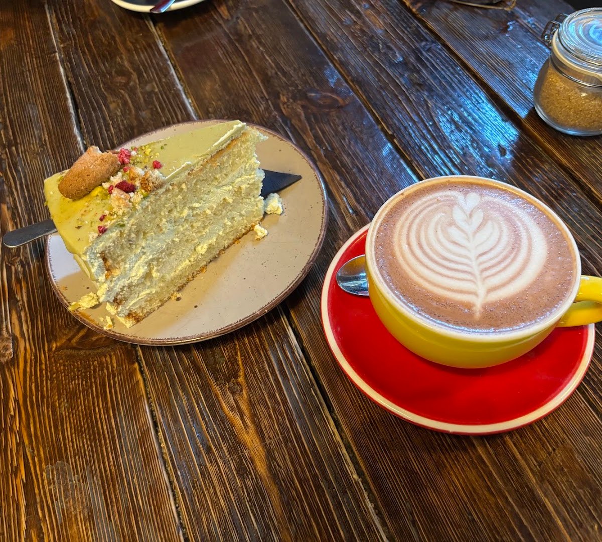 Coffee at coffee corner bakery, specialty coffee shop in Prague