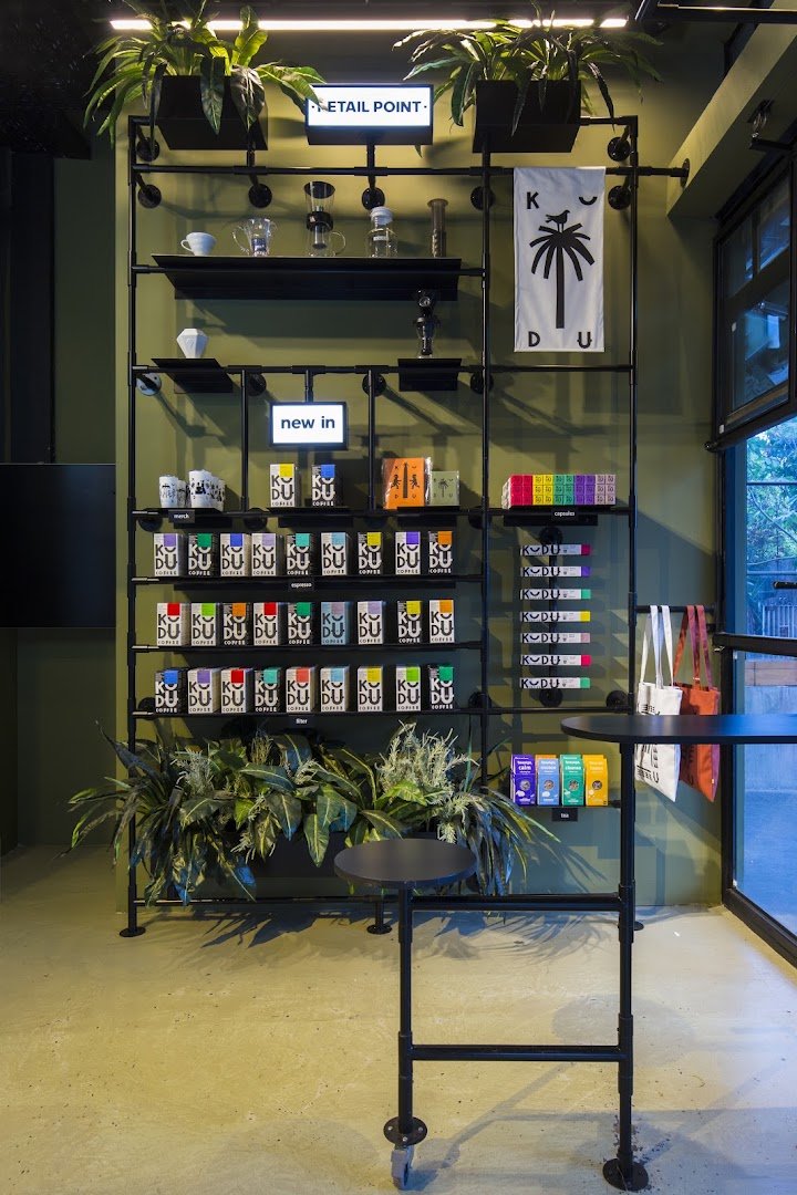 Interior of Kudu, specialty coffee shop in Athens