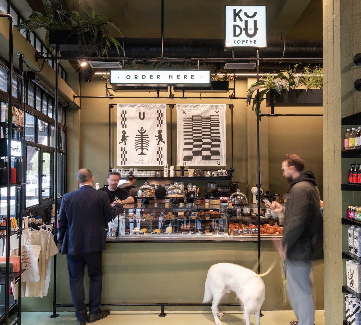Interior of Kudu, specialty coffee shop in Athens