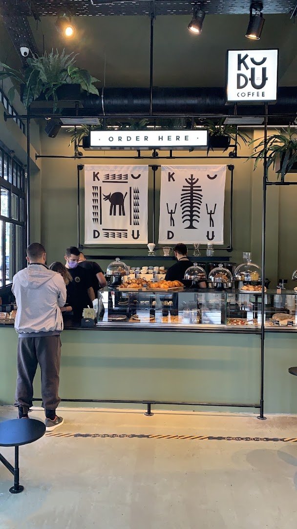 Interior of Kudu, specialty coffee shop in Athens